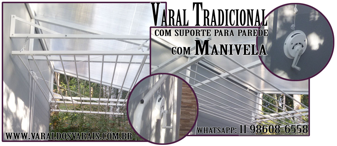 Varal Tradicial Manivela